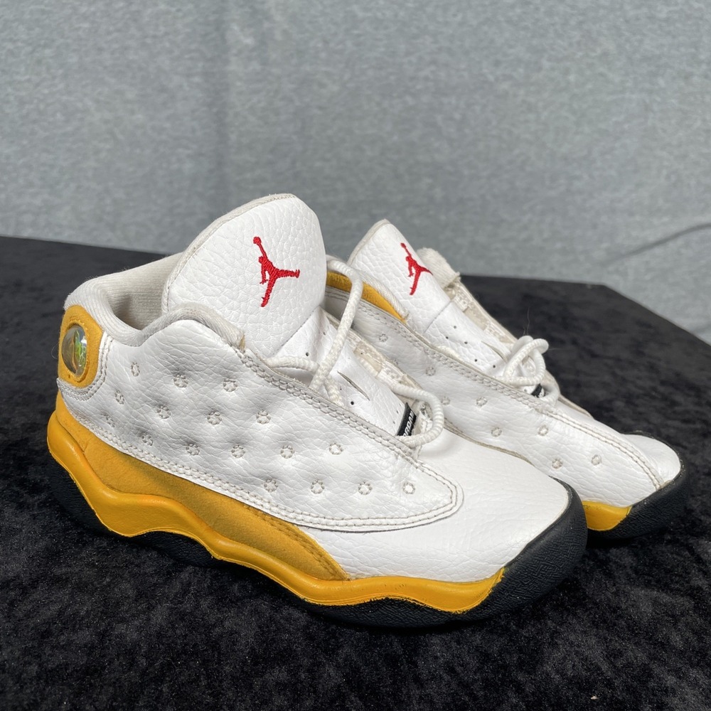 Nike Air Jordan 13 Retro Del Sol Toddler 10C White Yellow Red DJ3004-167
